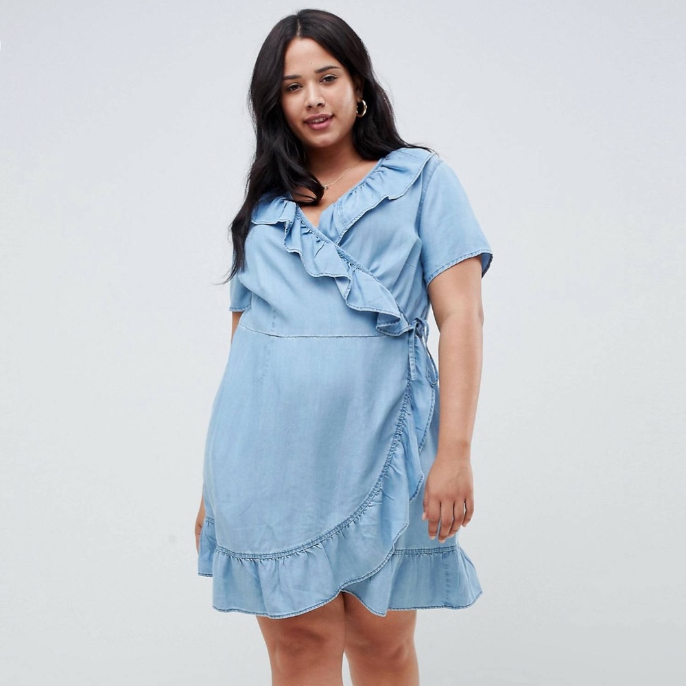 Denim Wrap Dress